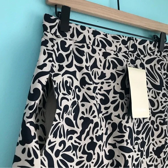 MaxMara Pancone Geometric High Rise Textured Mini Silk Skirt 8 Black Rare - Picture 4 of 16